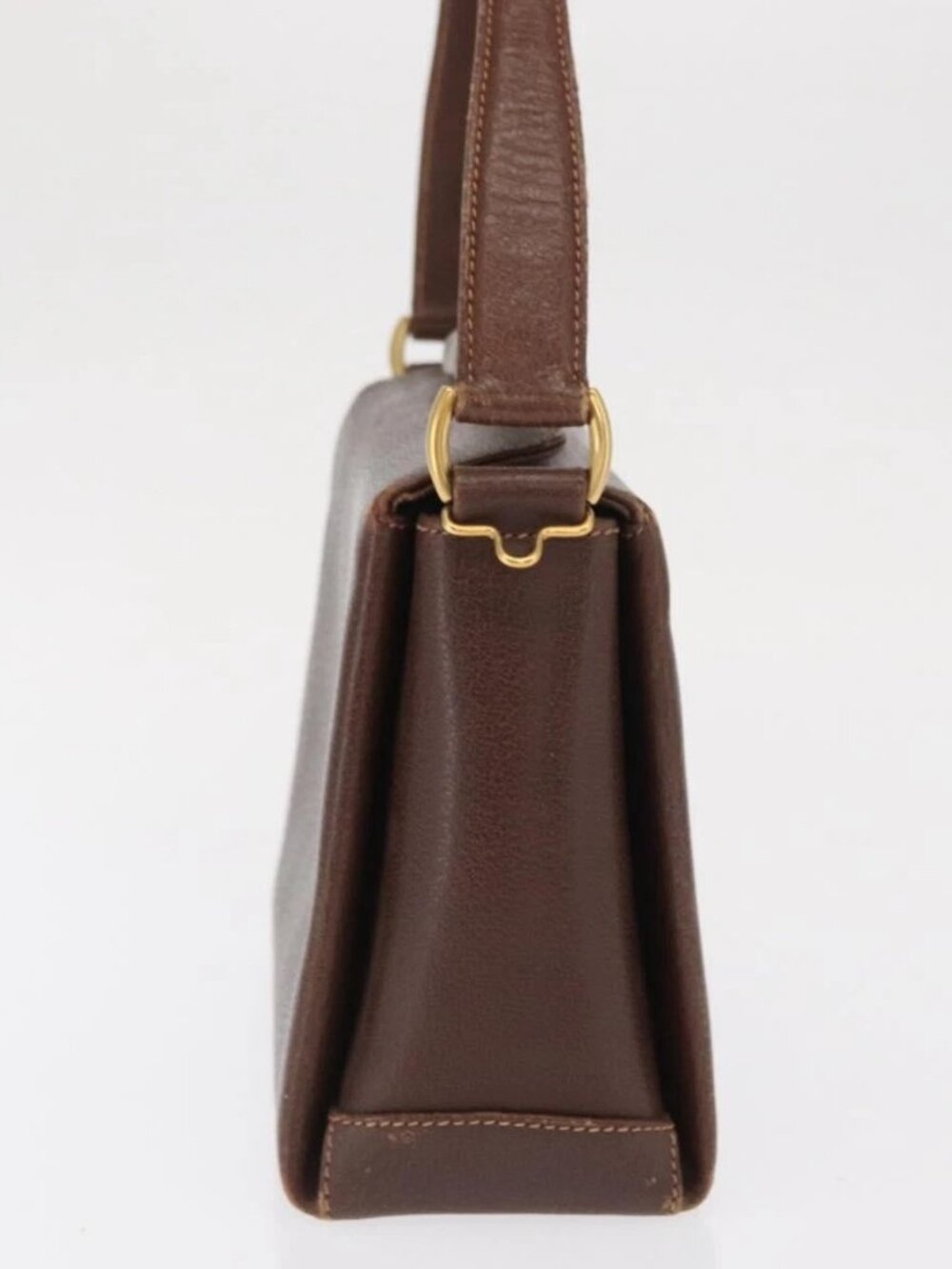 GUCCI Bamboo Hand Bag Leather Brown Gold Auth ep13180 - Picture 6 of 16